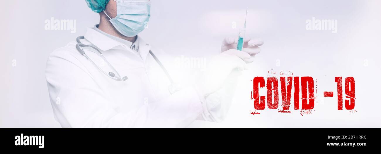 Covid-19 concept image. Epidemics outbreak. Stock Photo