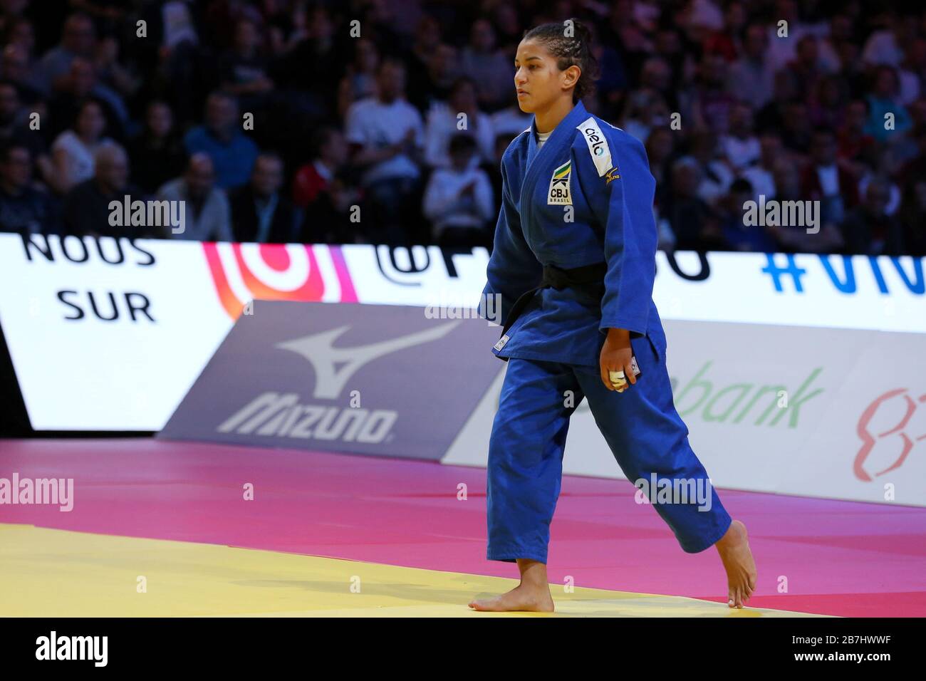 Paris, France - 08th Feb, 2020: Larissa Pimenta for Brazil against Sarah Menezes for Brazil, Women's -52kg, Bronze Medal Match (Credit: Mickael Chavet) Stock Photo
