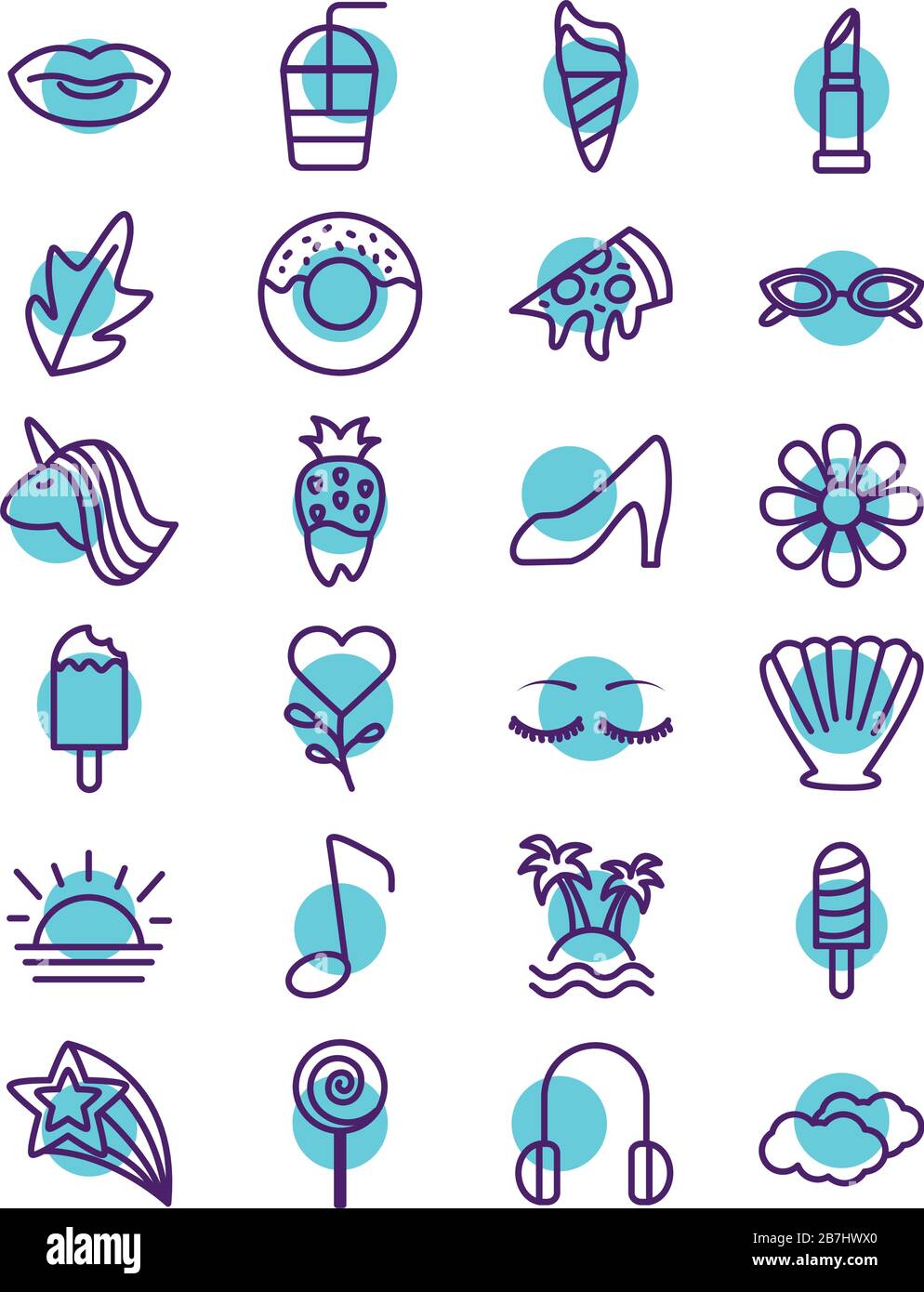 bundle of line s set icons Stock Vector Image & Art - Alamy