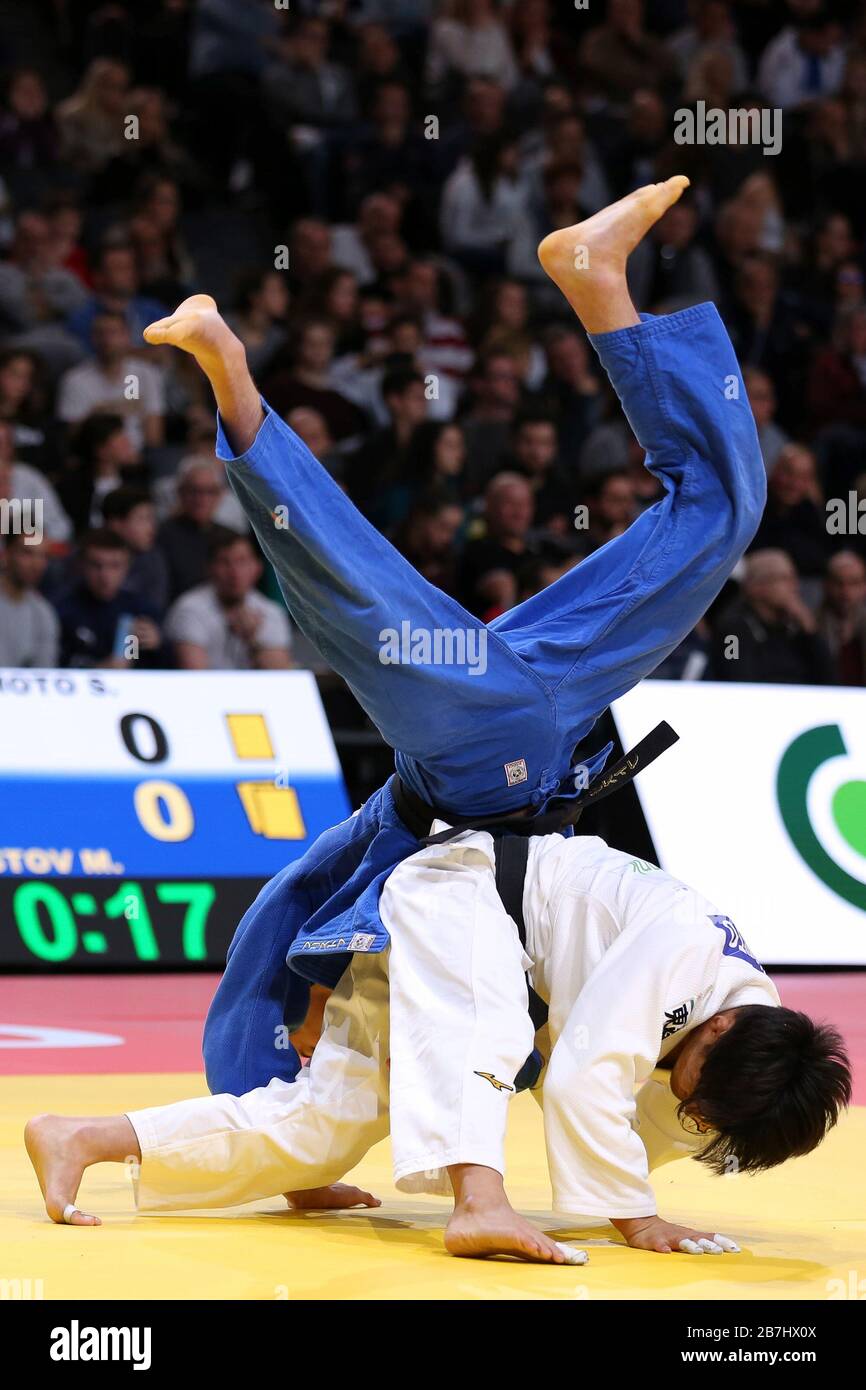 Paris, France - 08th Feb, 2020: Soichi Hashimoto for Japan against Hristov for Bulgaria, Men's -73kg, Round Four (Credit: Mickael Chavet) Stock Photo