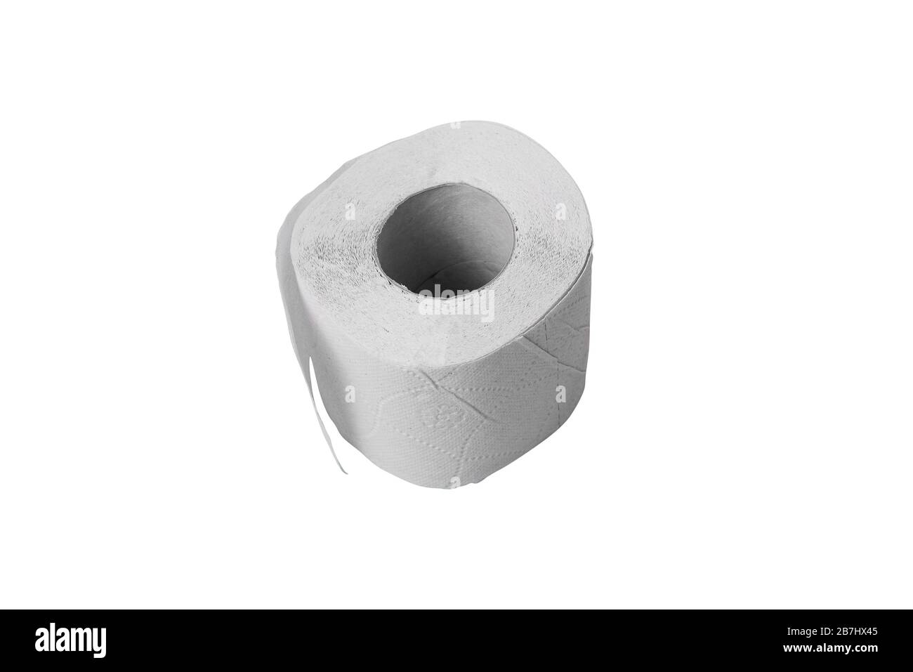 Toilet paper roll isolated on a white background. Hygiene products for