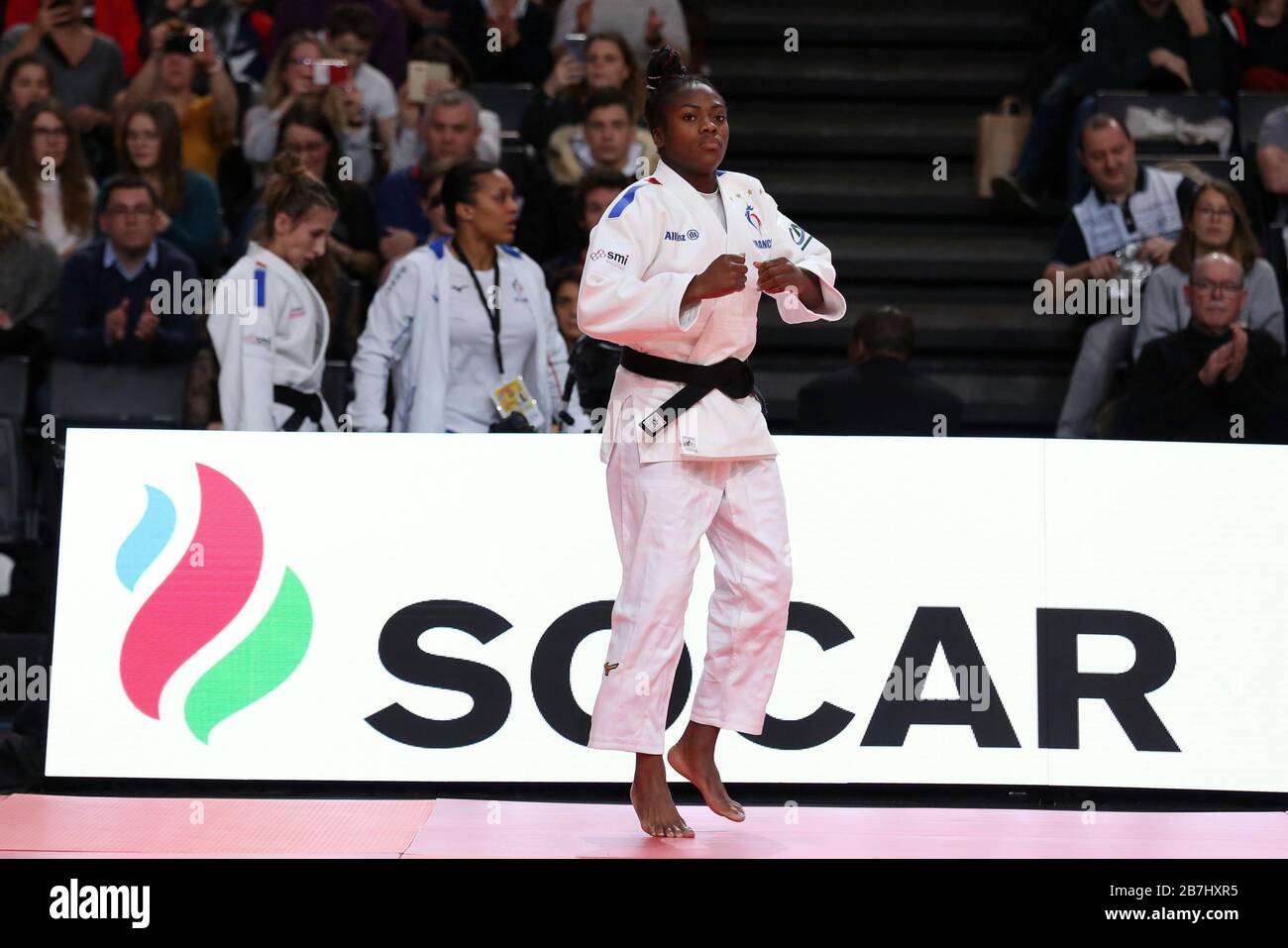 Paris, France - 08th Feb, 2020: Clarisse Agbegnenou for France against Van den Berg for Netherlands, Women's -63 kg, Round three (Credit: Mickael Chavet) Stock Photo