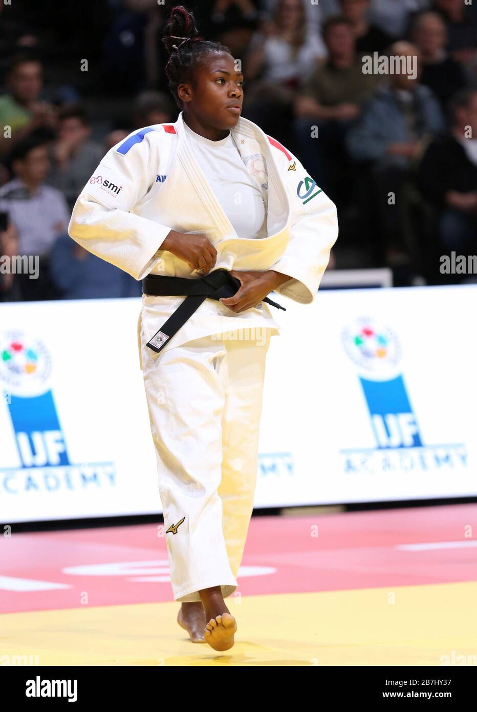 Paris, France - 08th Feb, 2020: Clarisse Agbegnenou for France against Beauchemin-Pinard for Canada, Women's -63 kg, Quarter-final (Credit: Mickael Chavet) Stock Photo