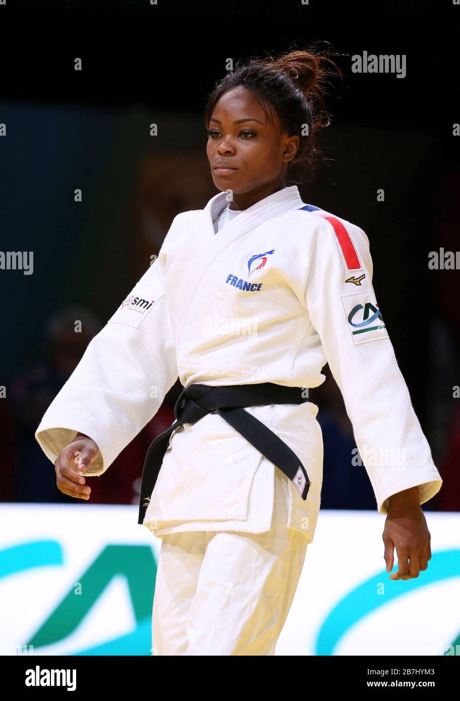 Paris, France - 08th Feb, 2020: Astrid Gneto for France against Carbajal Gamarra for Peru, Women's -52 kg, Round two (Credit: Mickael Chavet) Stock Photo