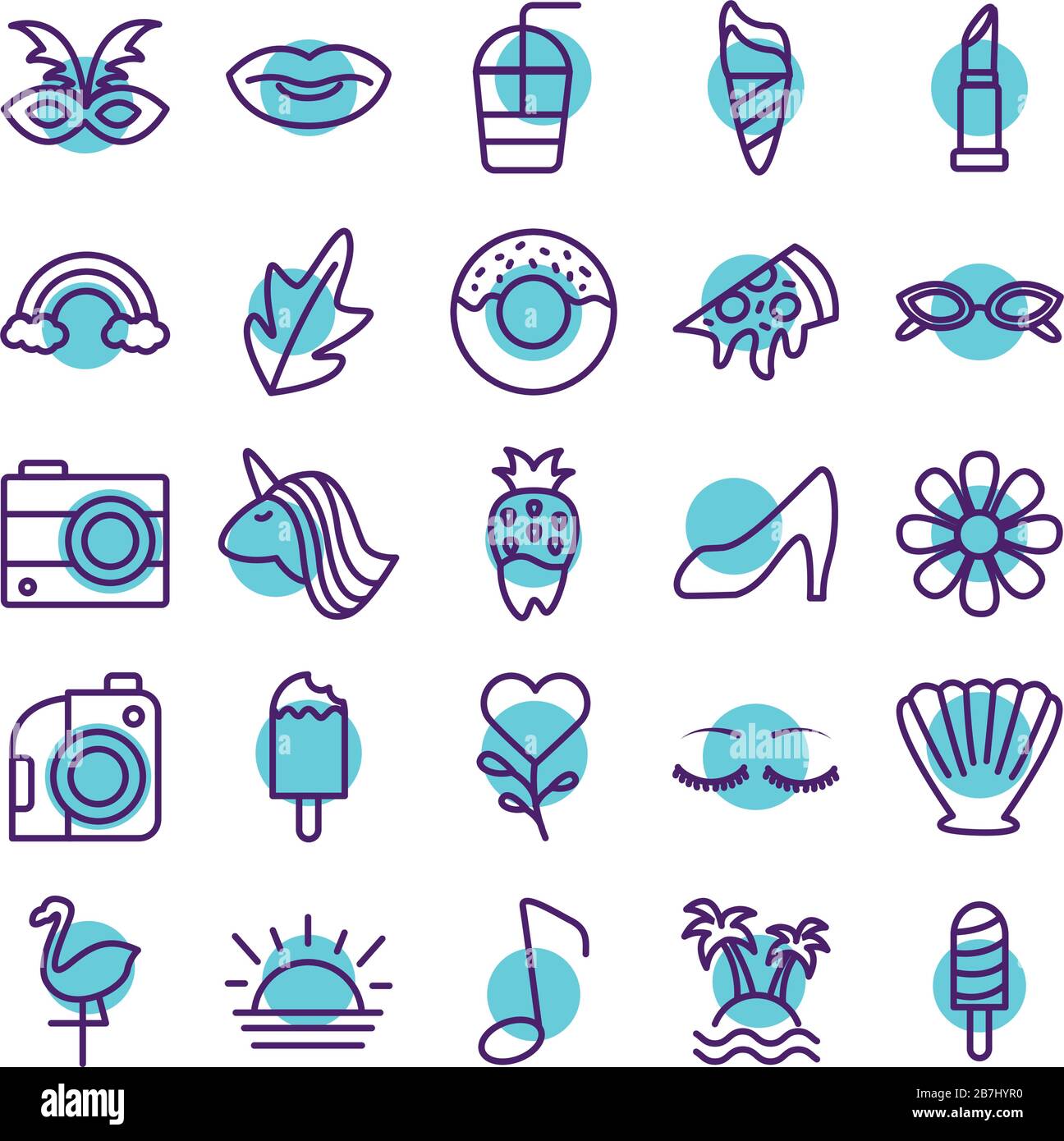 bundle of line s set icons Stock Vector Image & Art - Alamy