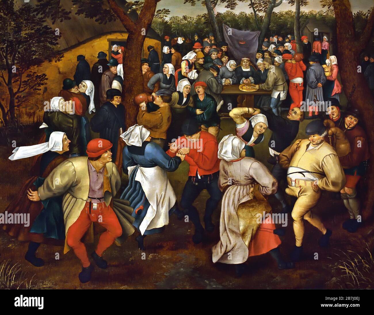 The outdoor Wedding Dance by Pieter Brueghel the Younger 1564-1637, The ...