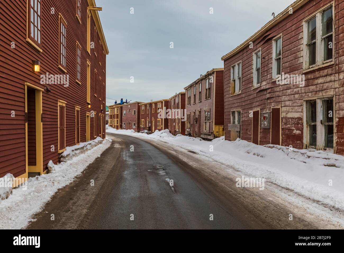 Streetscape in the Port Union National Historic District of Canada in