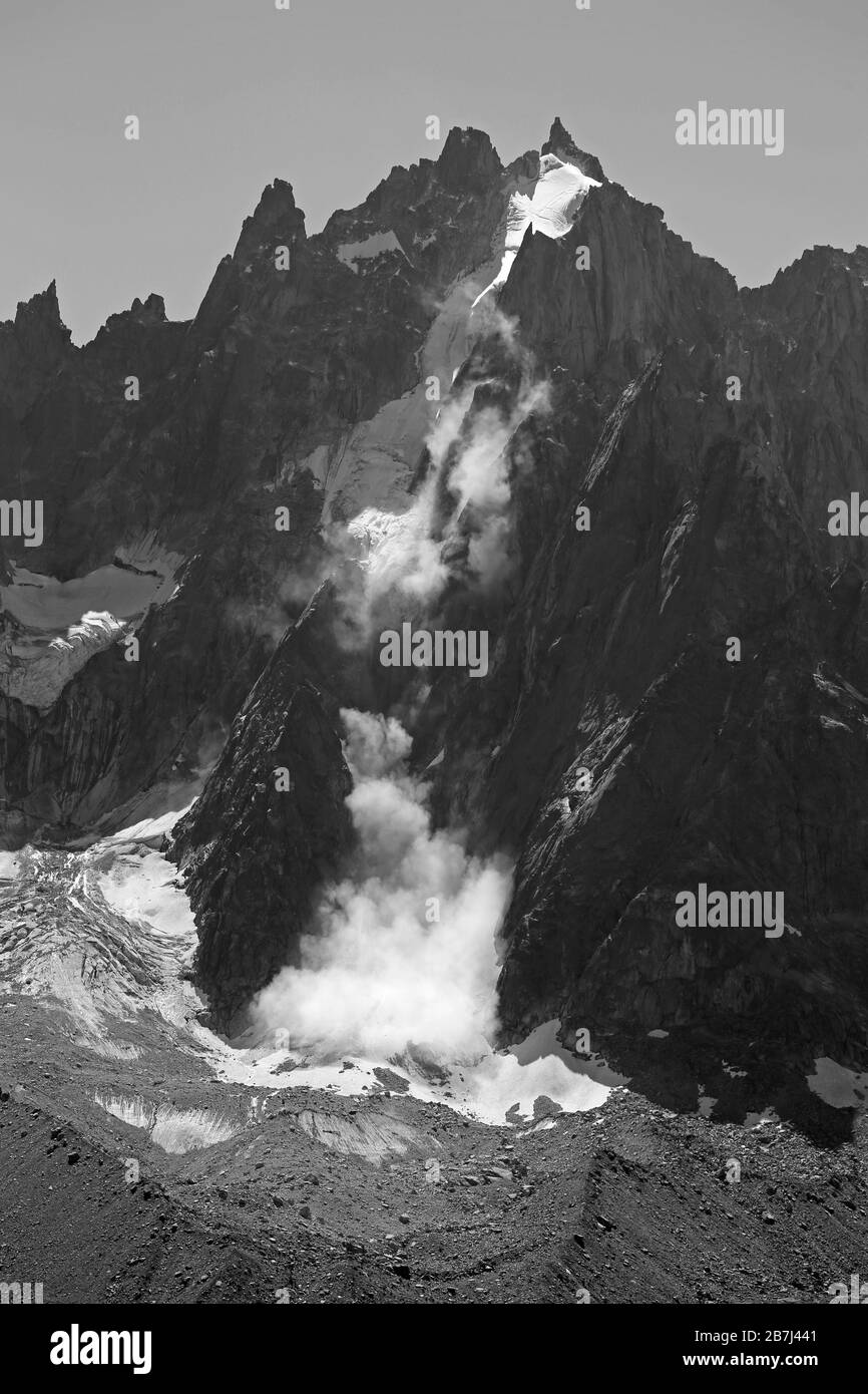 Alpine rockfall Stock Photo