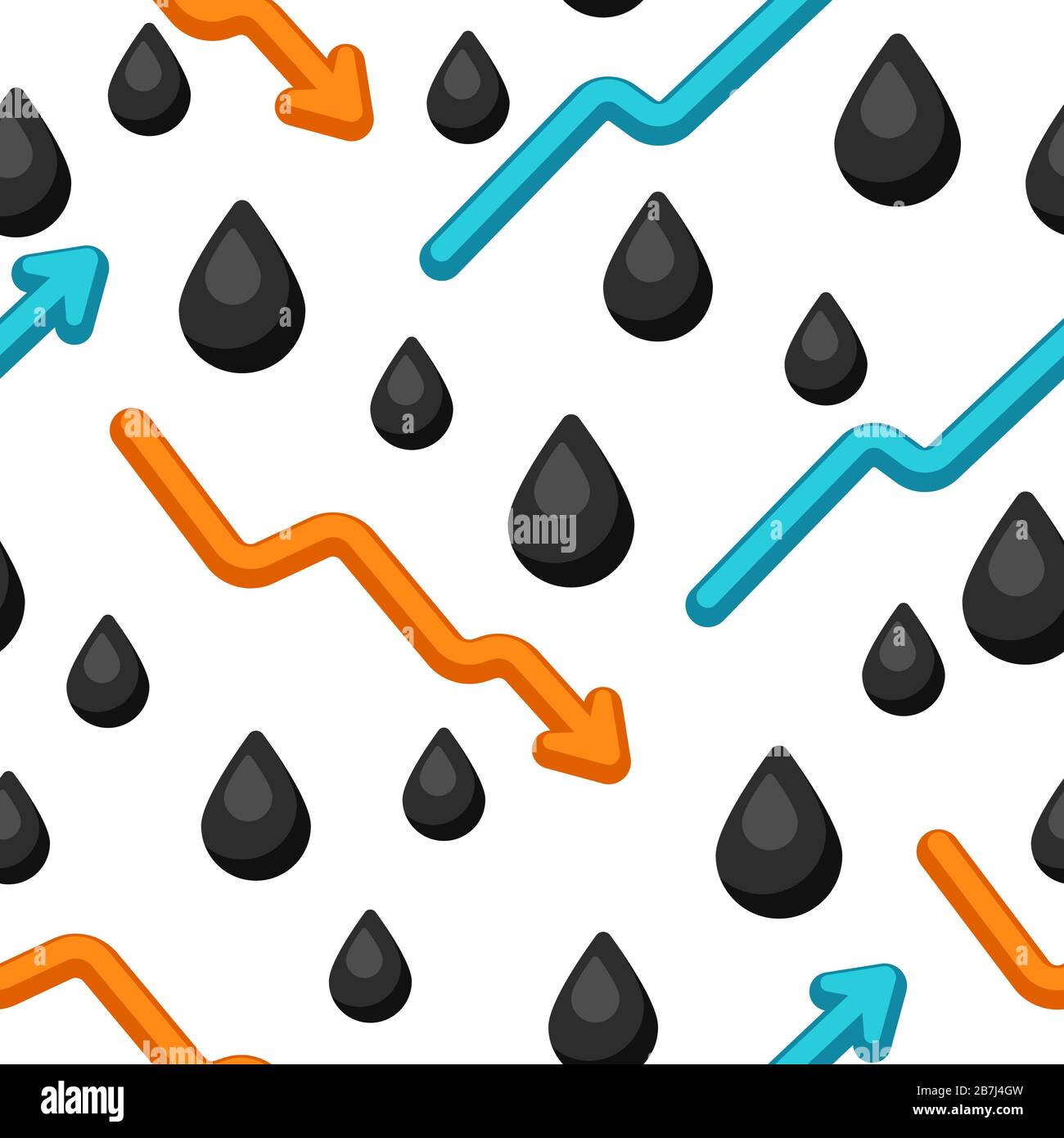 Seamless pattern with oil black drops. Stock Vector