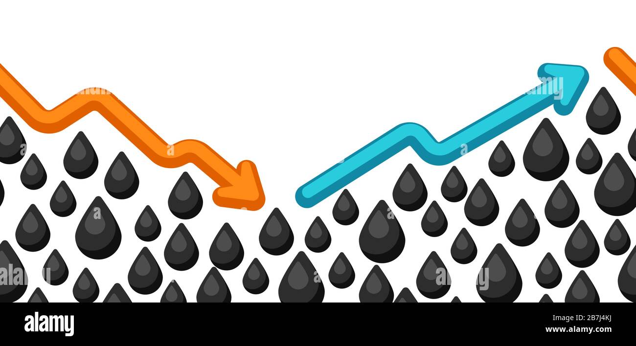 Seamless pattern with oil black drops. Stock Vector