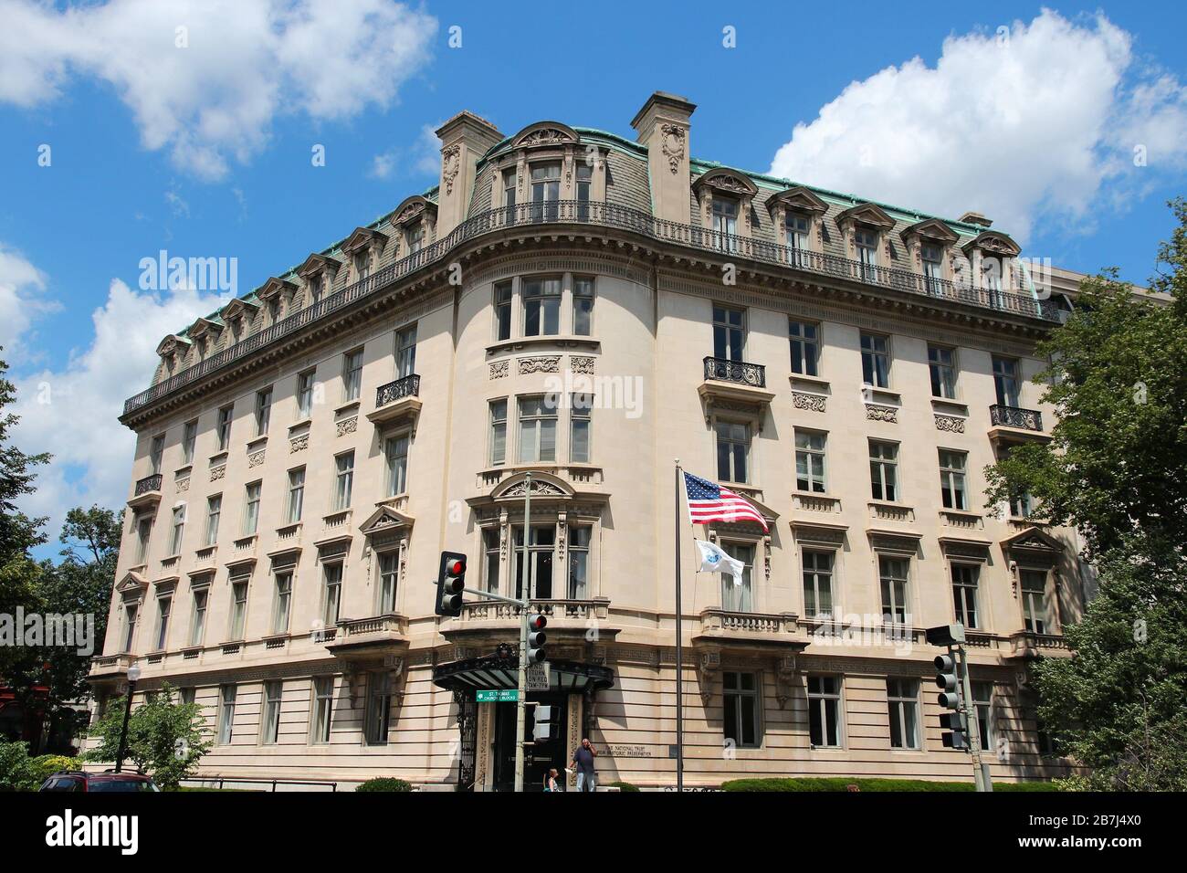 WASHINGTON, USA - JUNE 14, 2013: The National Trust For Historic Preservation building in Washington DC. The landmark building is also known as Washin Stock Photo