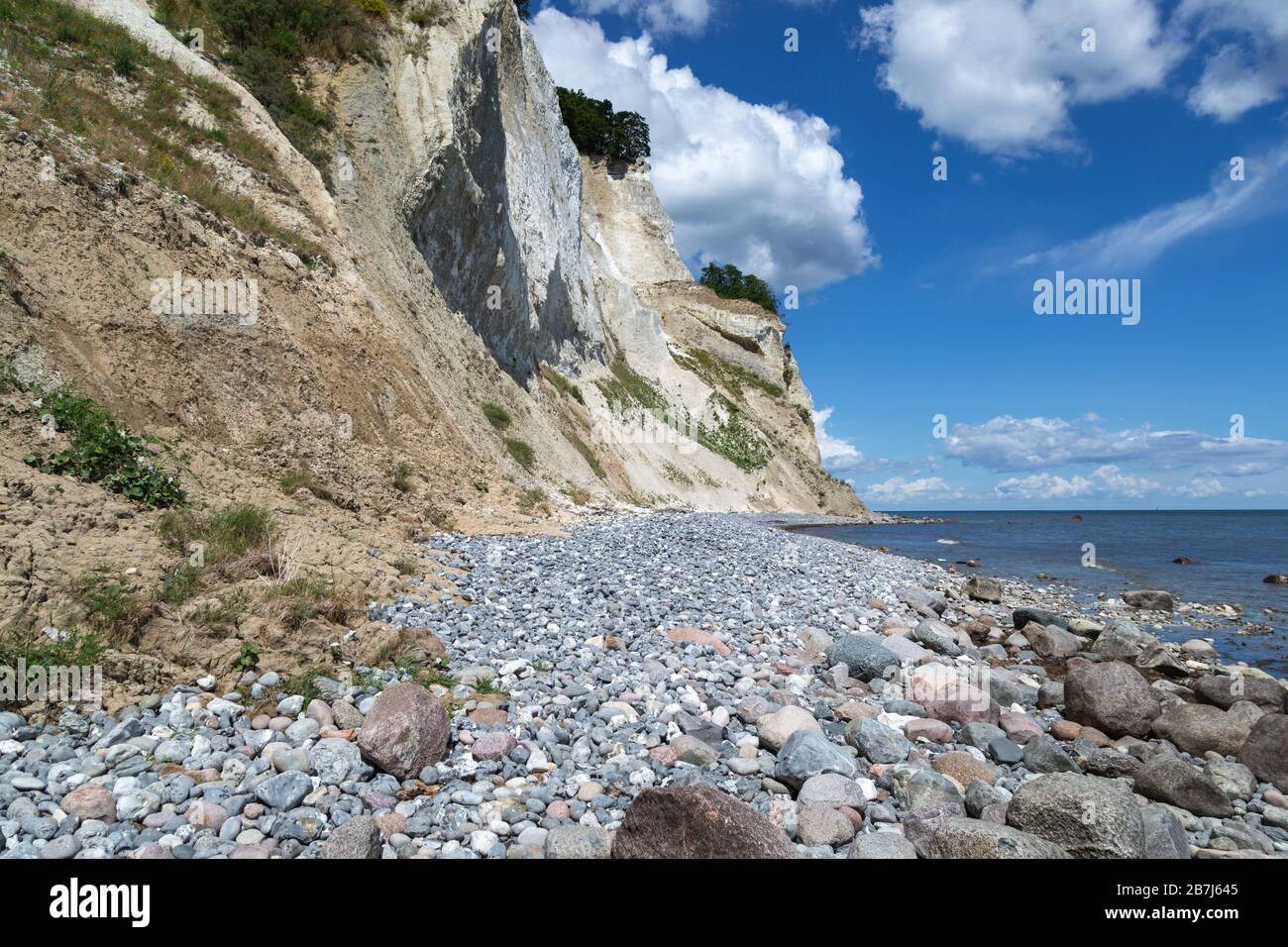 Chalk cliffs on the Island of Moen, Denmark, Europe Stock Photo