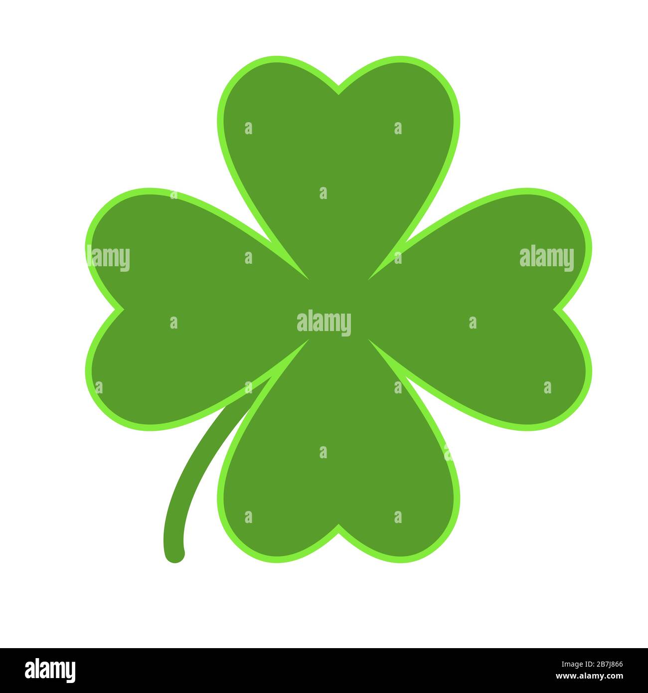 Saint Patrick lucky irish day green clover symbol Stock Vector