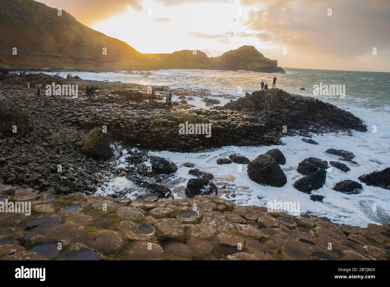 Amazing Giant's Causeway, Co. Antrim, Northern Ireland Stock Photo