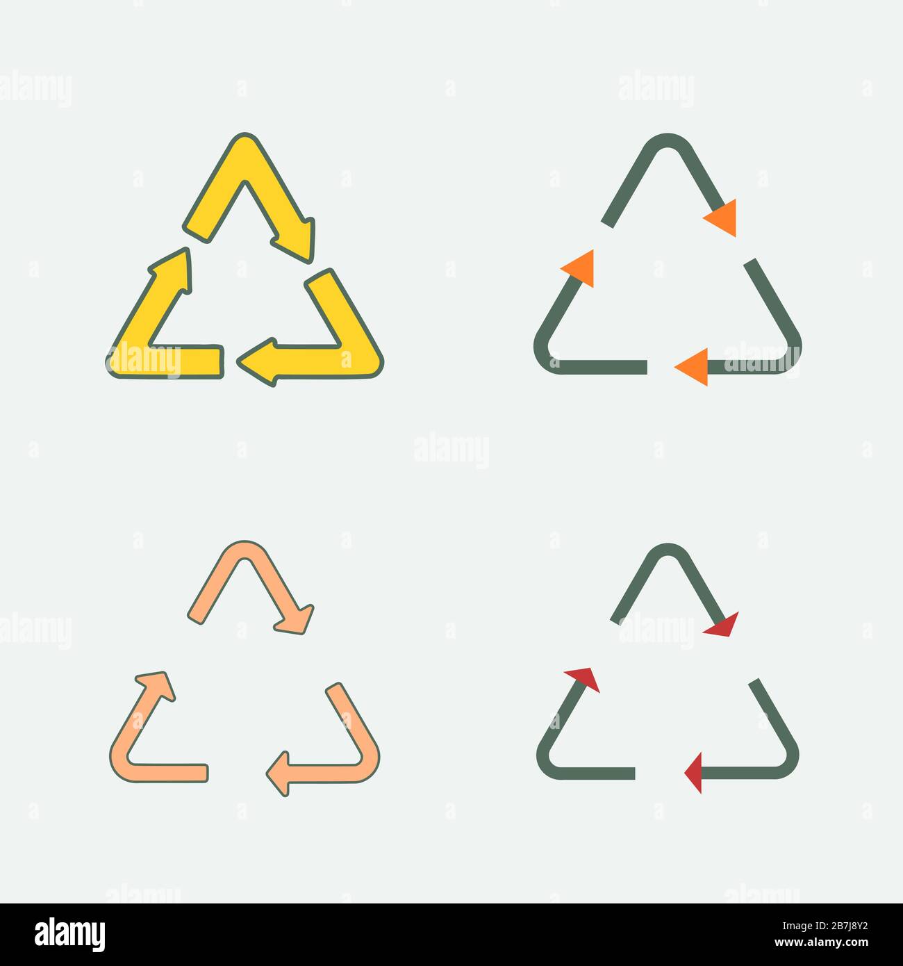 Recycle symbol vector - icon set. Eco icons Stock Vector Image & Art ...