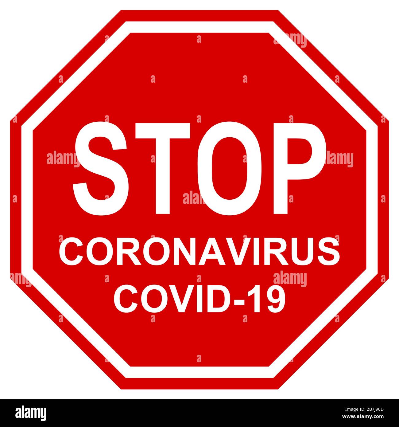 Stop coronavirus covid-19 red sign vector illustration Stock Vector ...