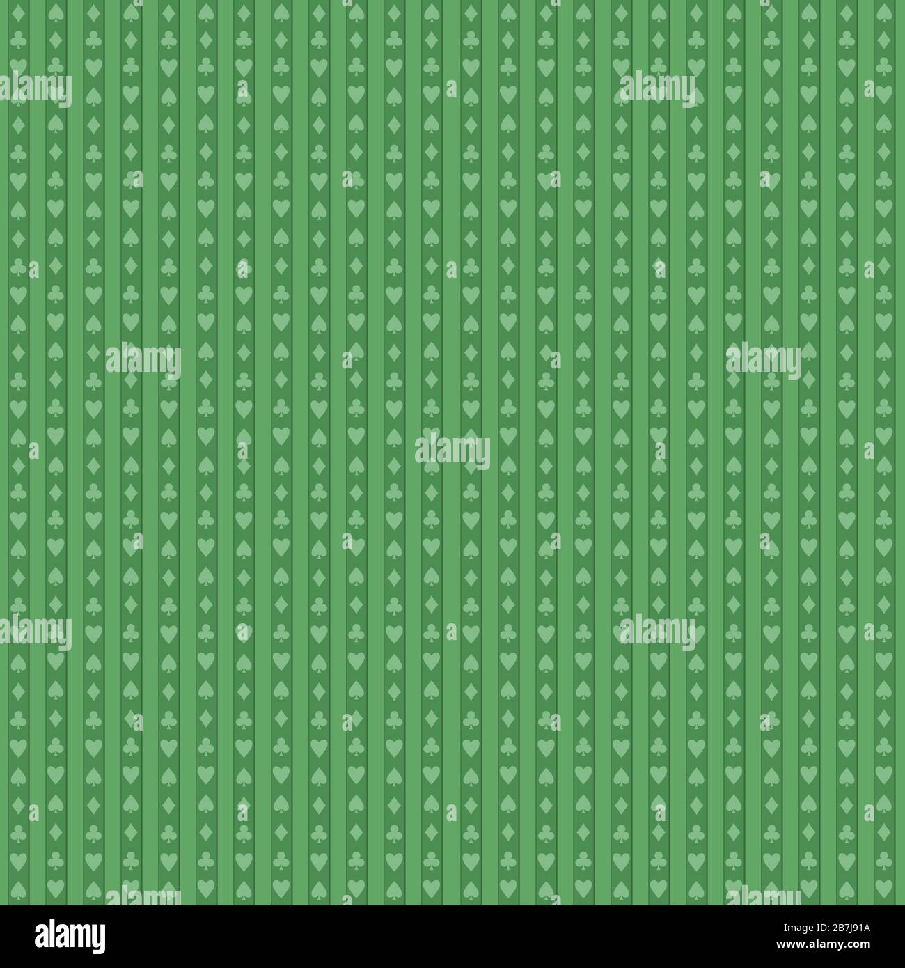 Vector poker background seamless pattern. Green casino table cloth