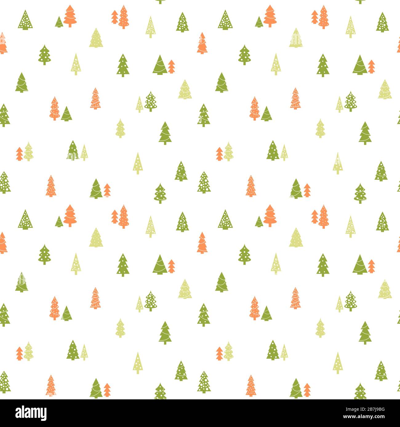 Christmas trees background - simple seamless vector texture. Gift ...