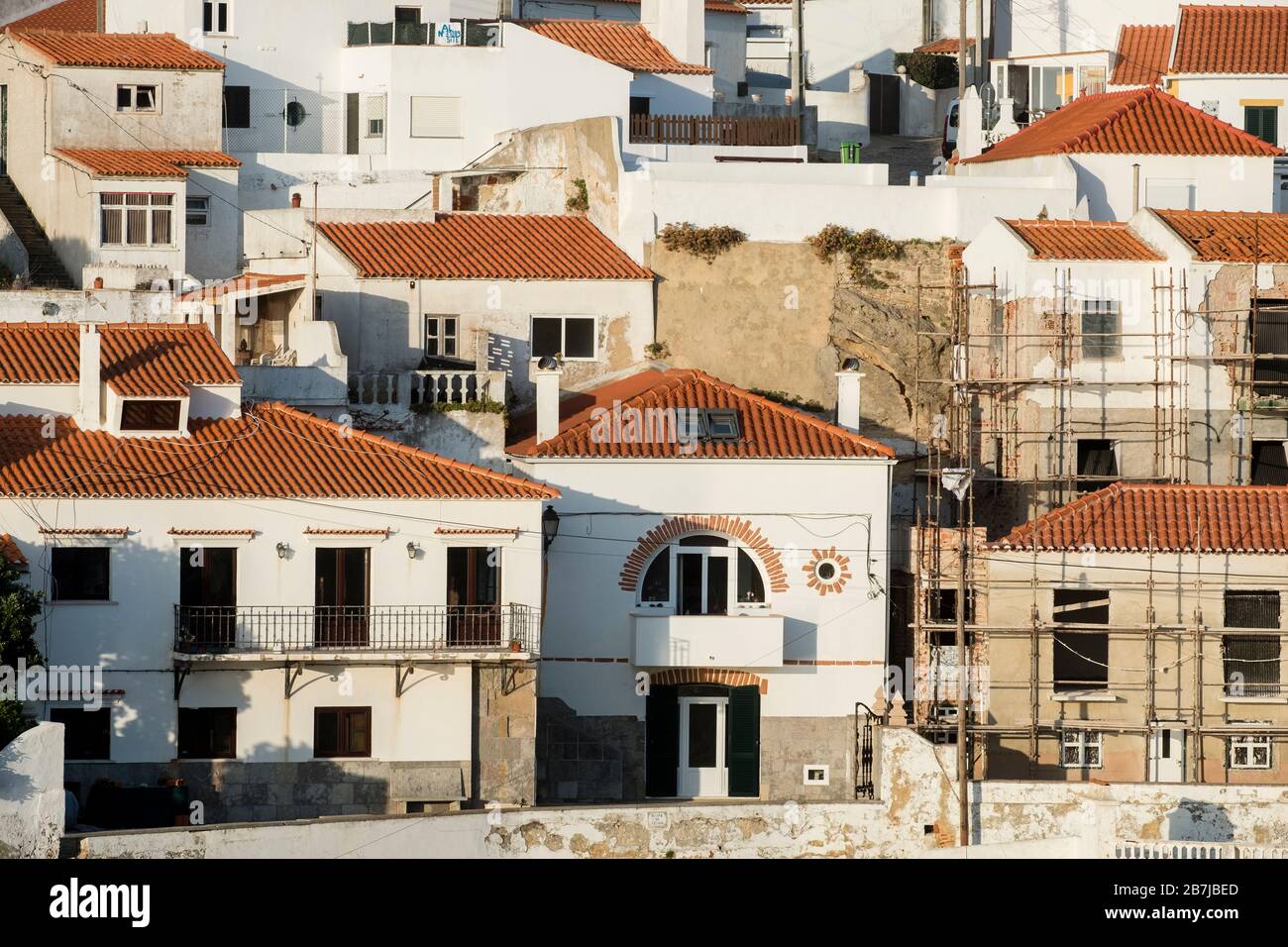 Houses in Azenhas do Mar, seaside town in municipality of Sintra, Portugal Stock Photo Alamy