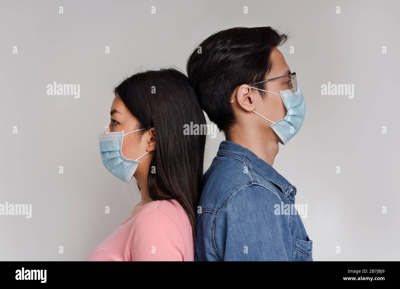 Young asian couple wearing hi-res stock photography and images - Alamy