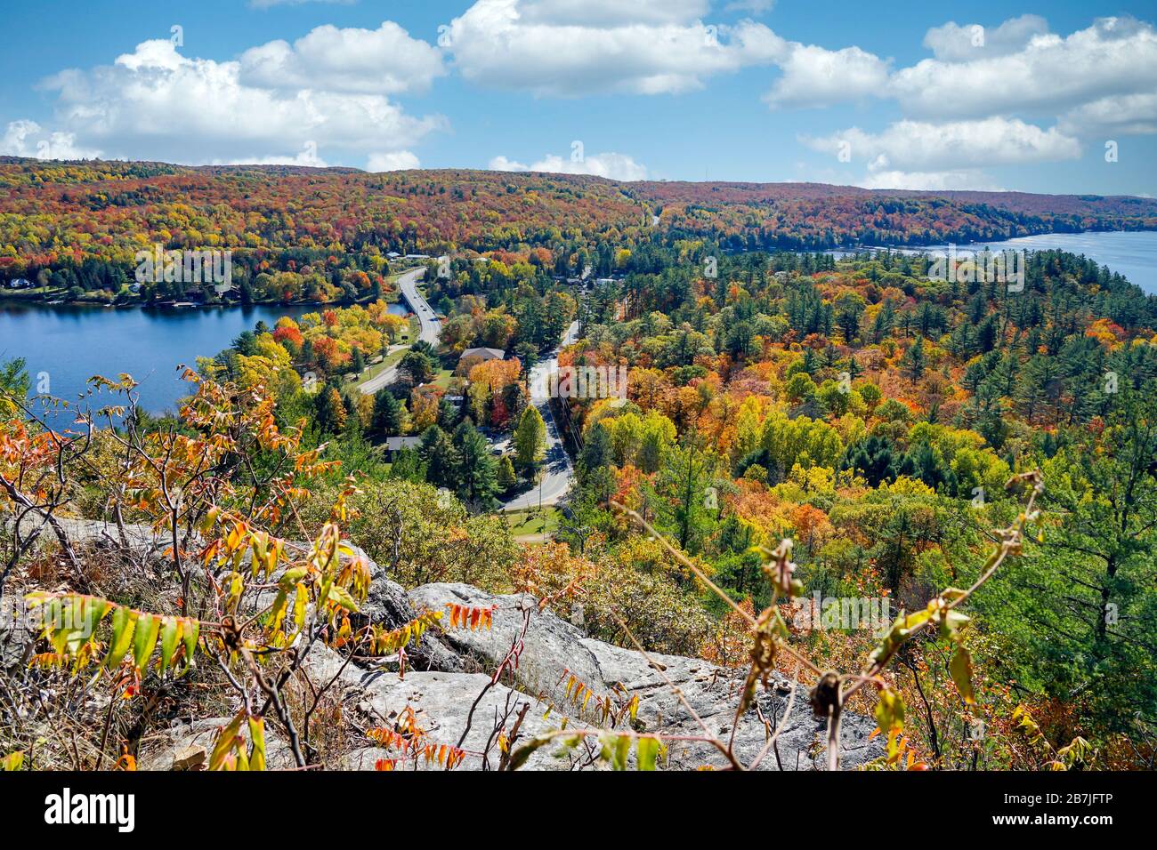 Dorset, Ontario, Canada, North America, aerial view from the Fire or