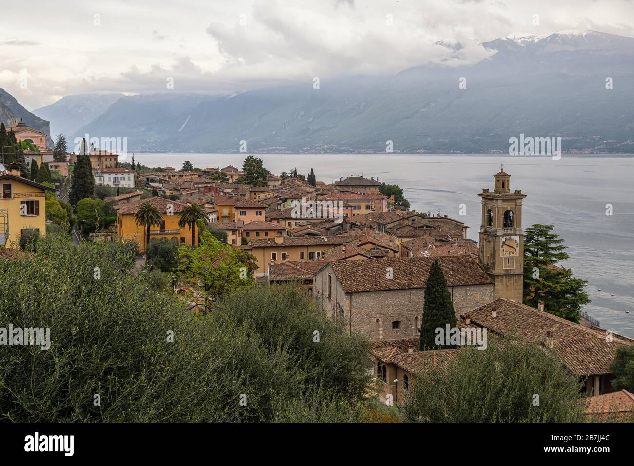 Gargnano on Lake Garda in Italy Stock Photo