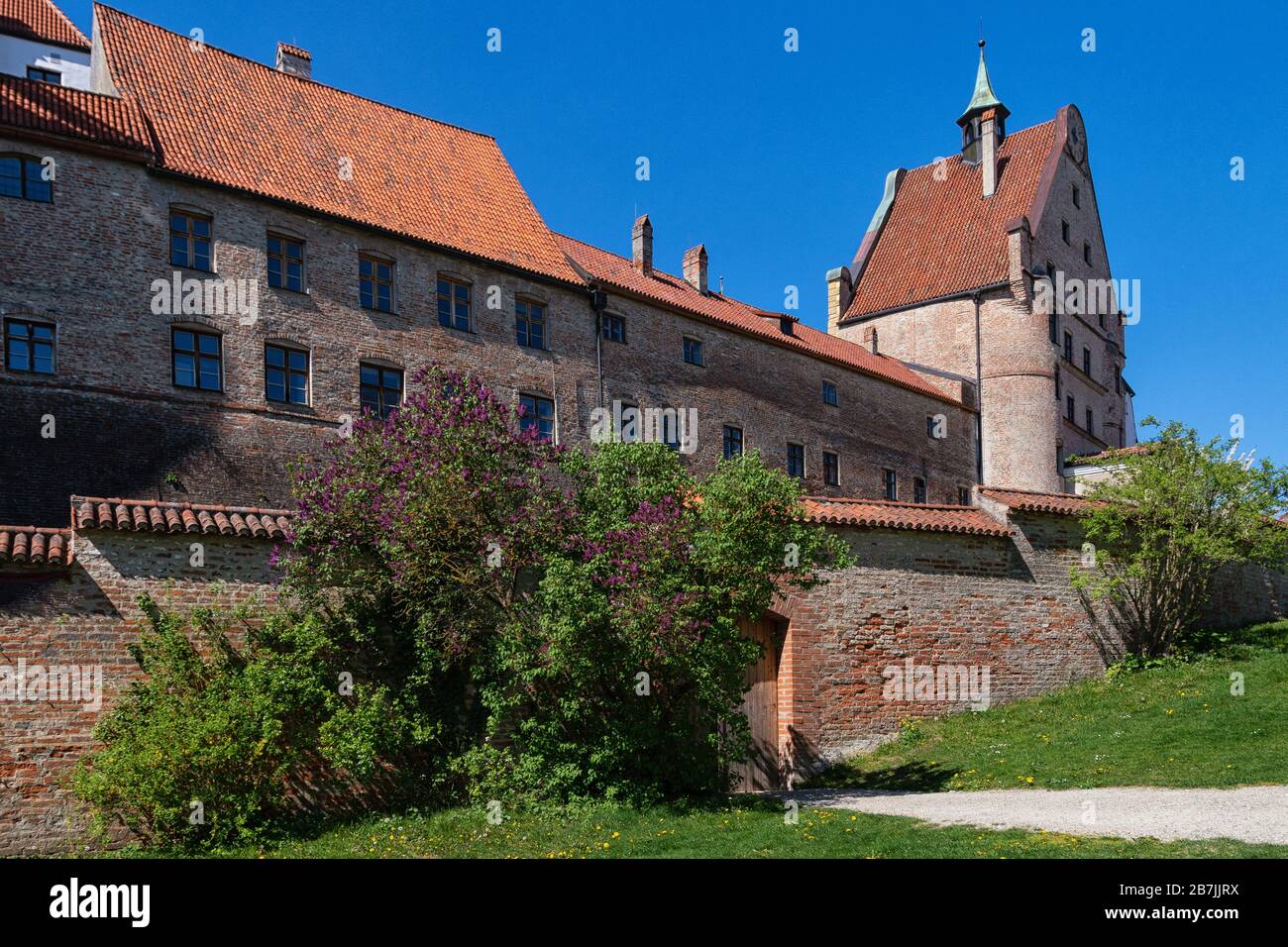 Trausnitz Castle in Landshut in Bavaria Stock Photo