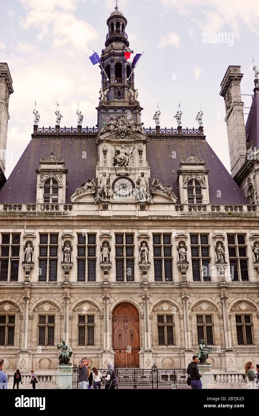 Hotel de Ville City Hall building Paris France Stock Photo - Alamy