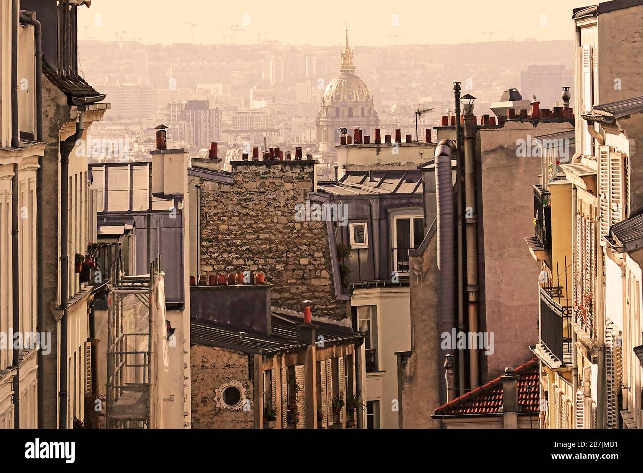 rooftops of Montmartre Paris France Stock Photo Alamy