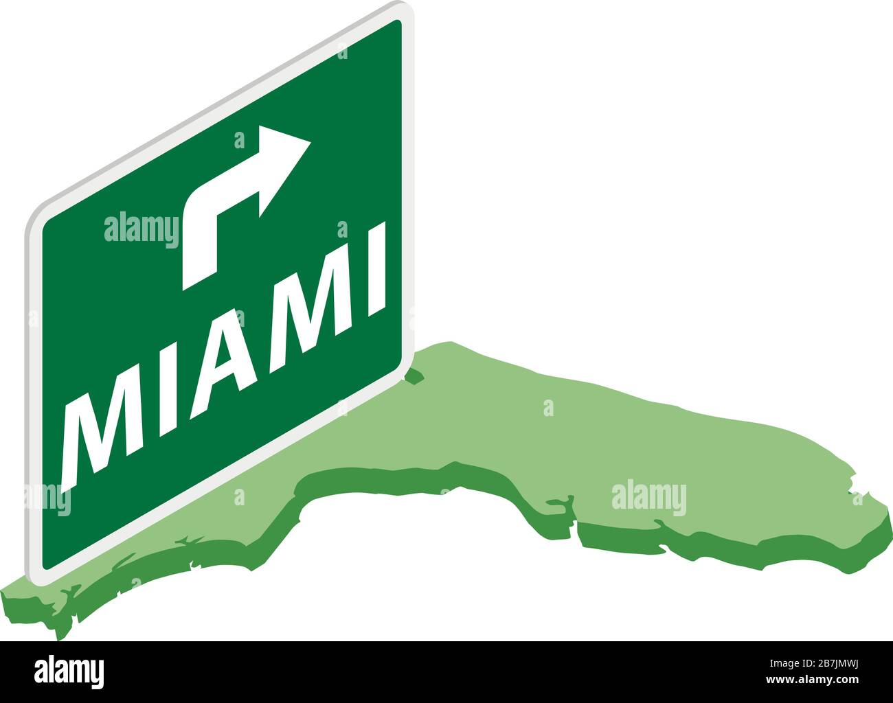 Miami trip icon, isometric style Stock Vector