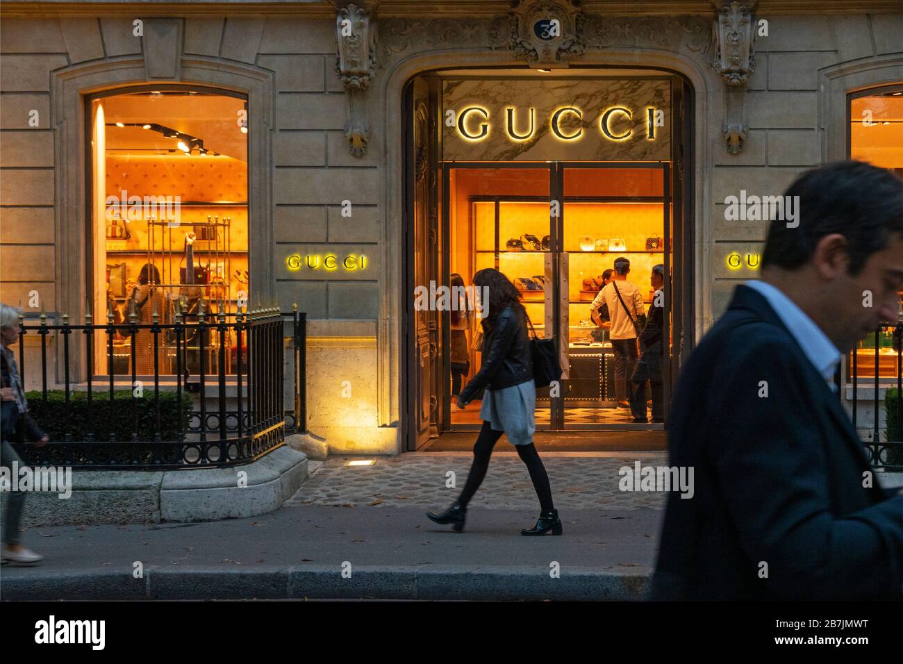 Gucci store Champs Elysees Paris France Stock Photo - Alamy