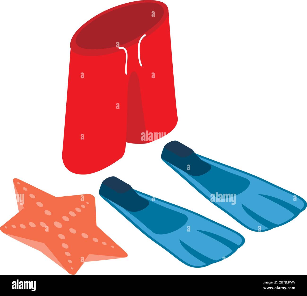 Swim time icon, isometric style Stock Vector