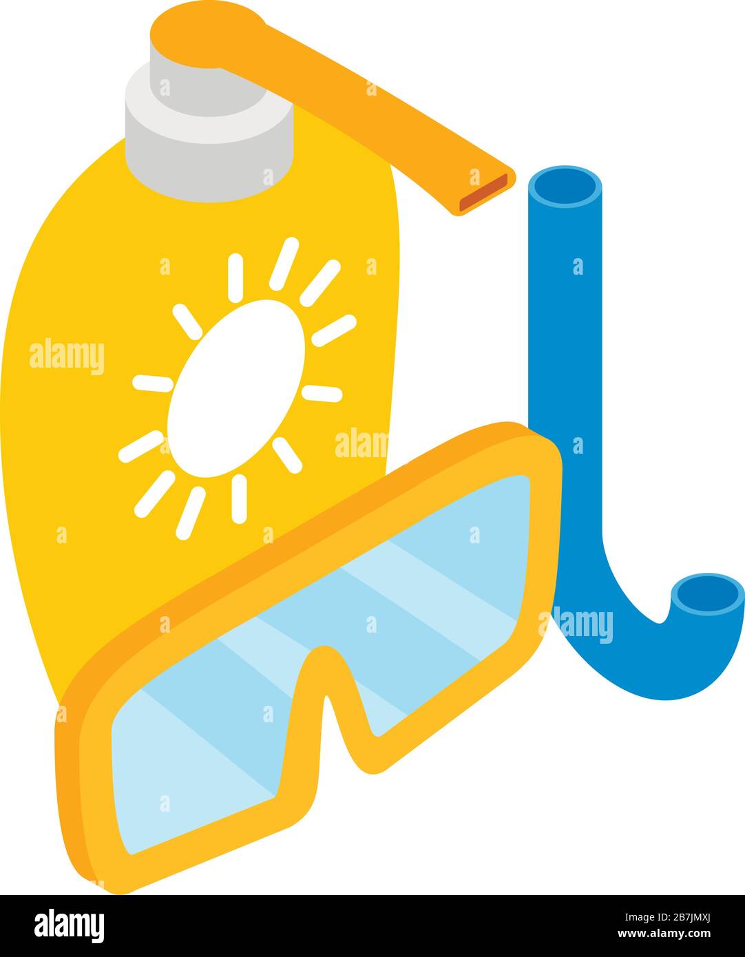 Vacation time icon, isometric style Stock Vector