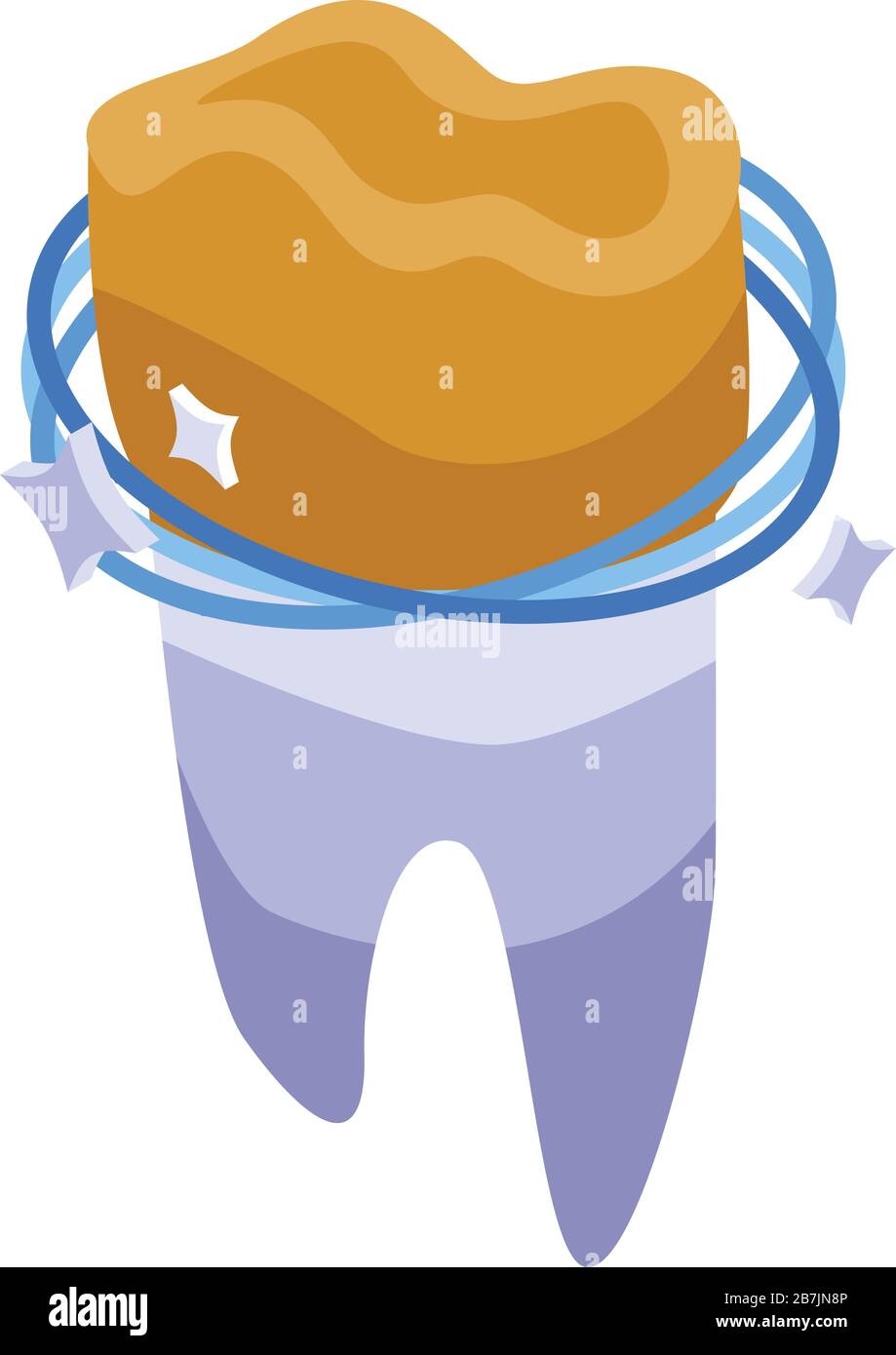 Tooth restoration icon, isometric style Stock Vector