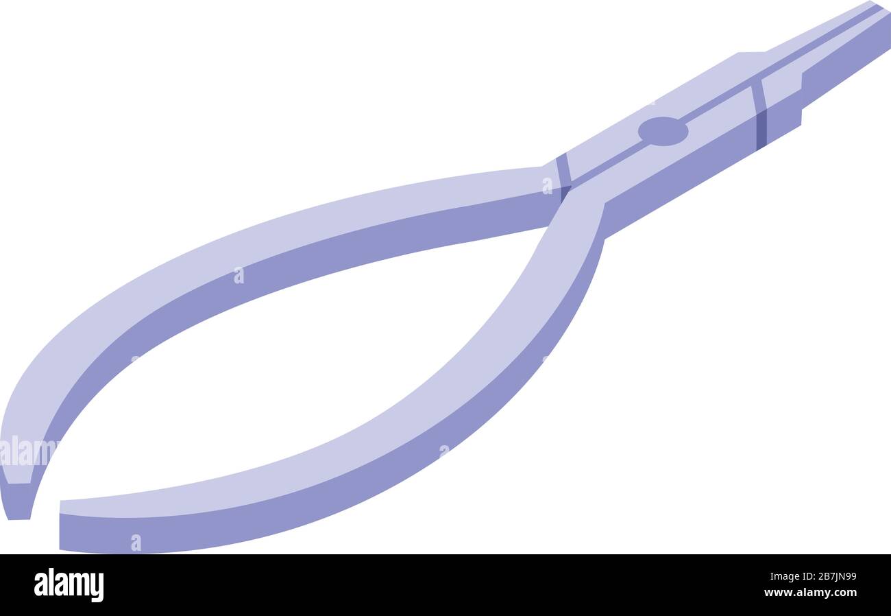 Tooth pliers icon, isometric style Stock Vector