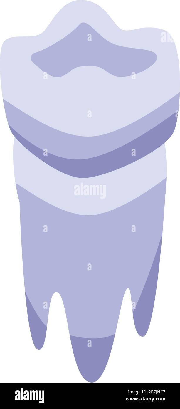Laser tooth restoration icon, isometric style Stock Vector