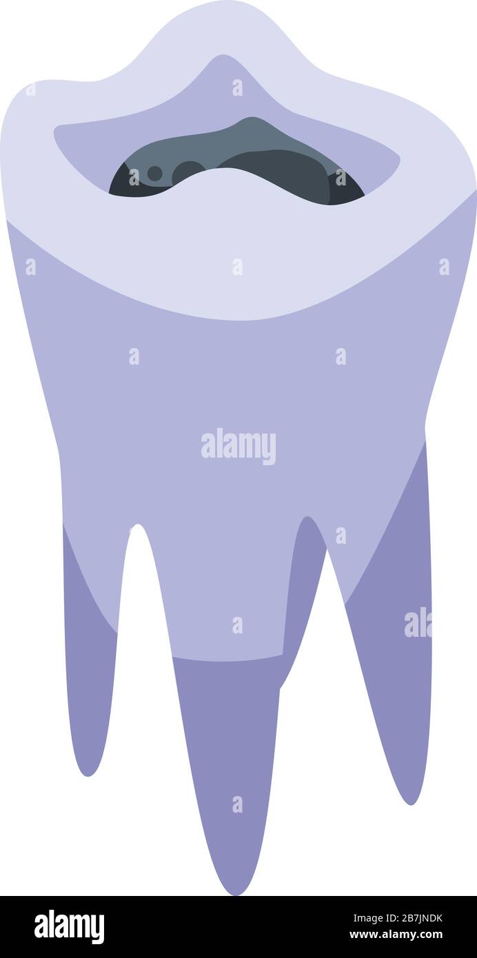 Caries tooth restoration icon, isometric style Stock Vector