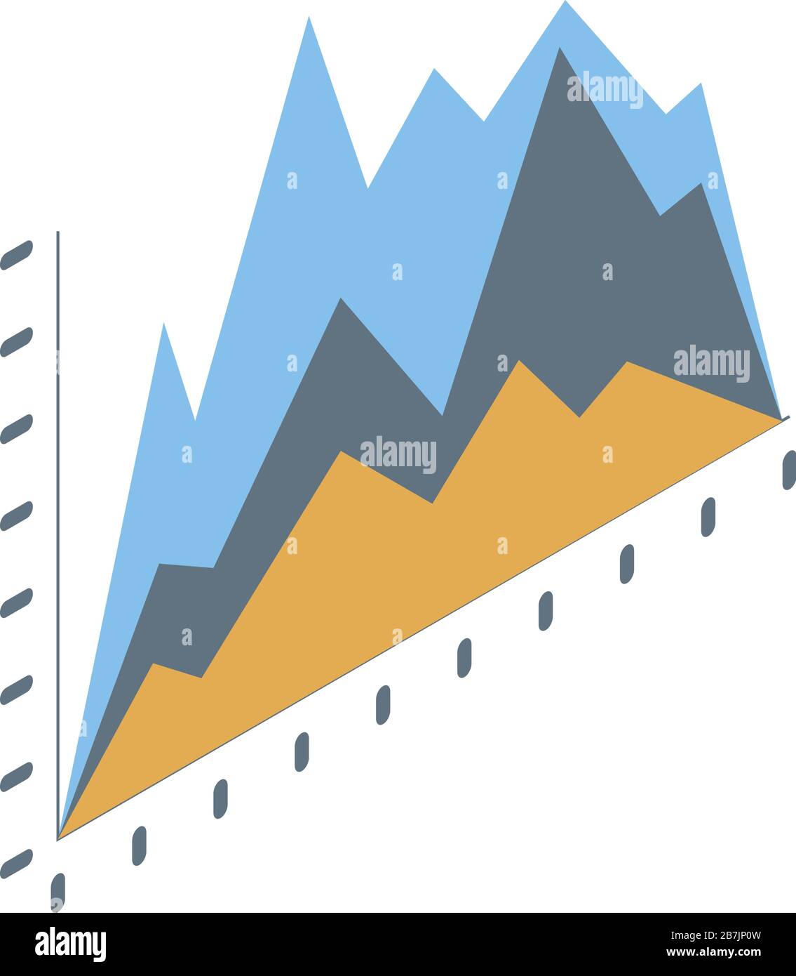 Deficit chart icon, isometric style Stock Vector