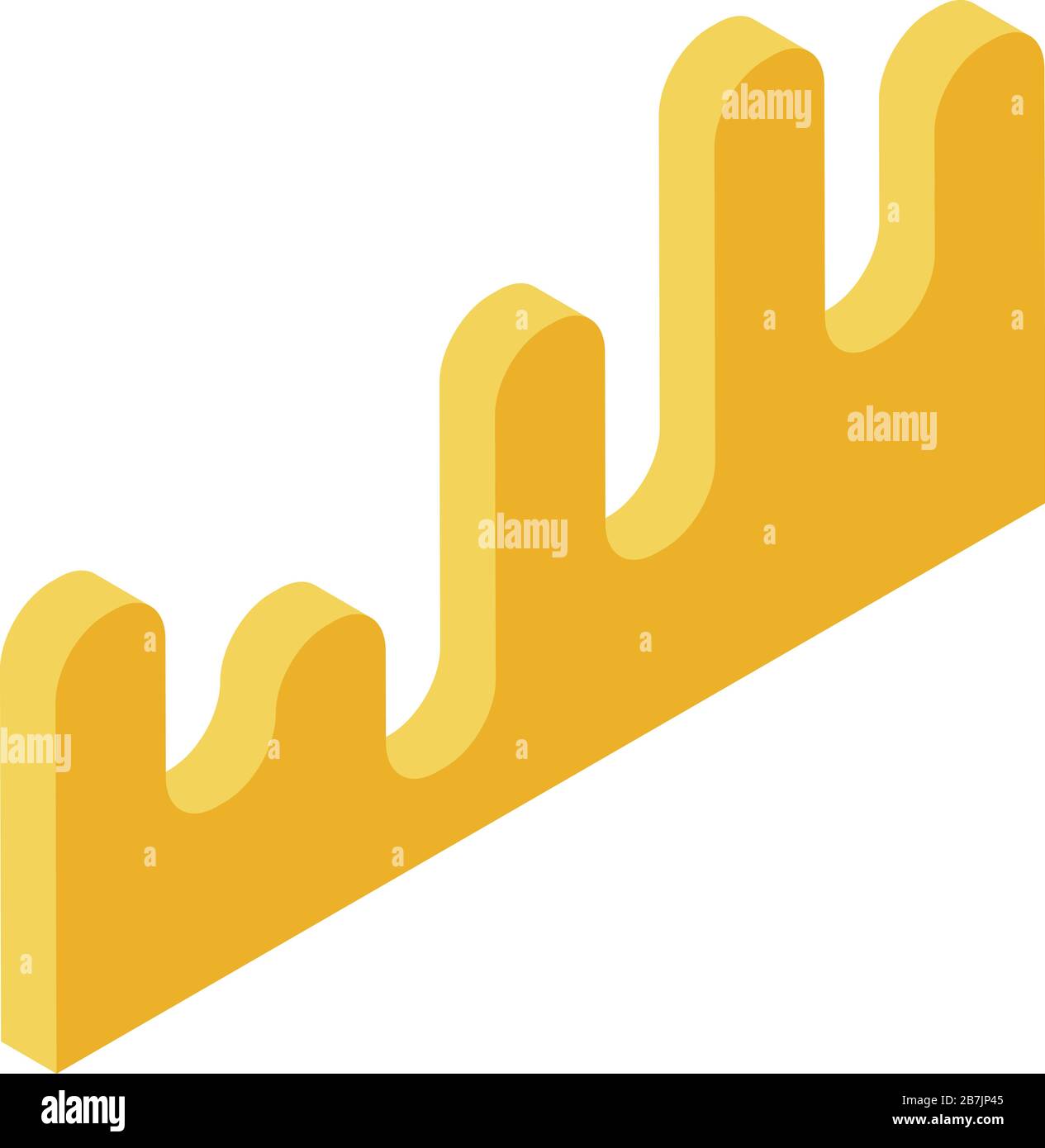 Economic regression chart icon, isometric style Stock Vector