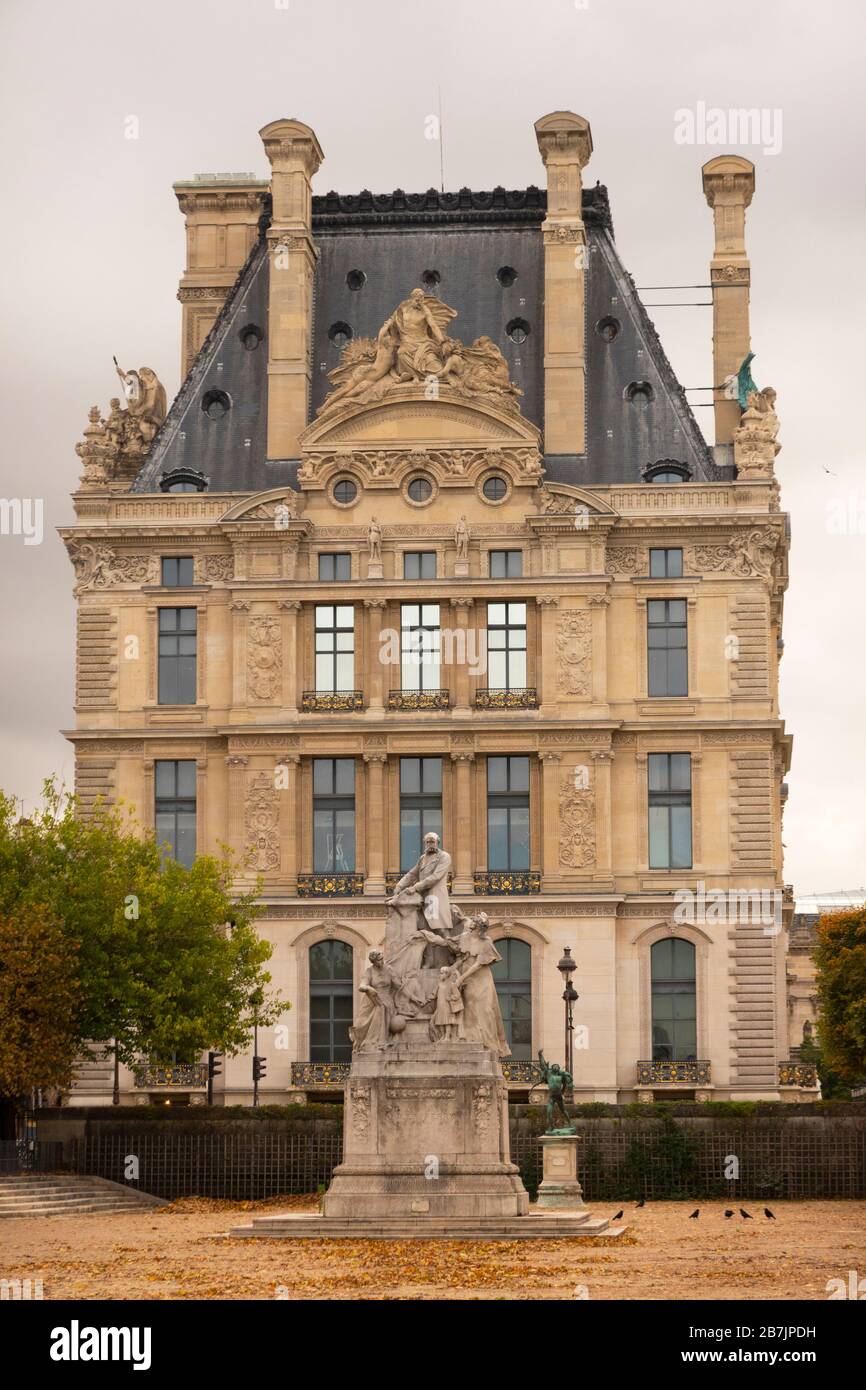 Pavillon de Flore Napoleon courtyard Paris France Stock Photo
