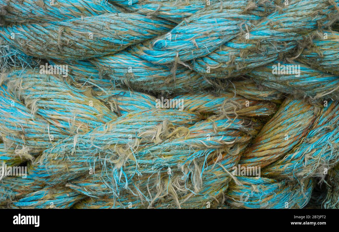 used mooring ropes on a pier Stock Photo - Alamy