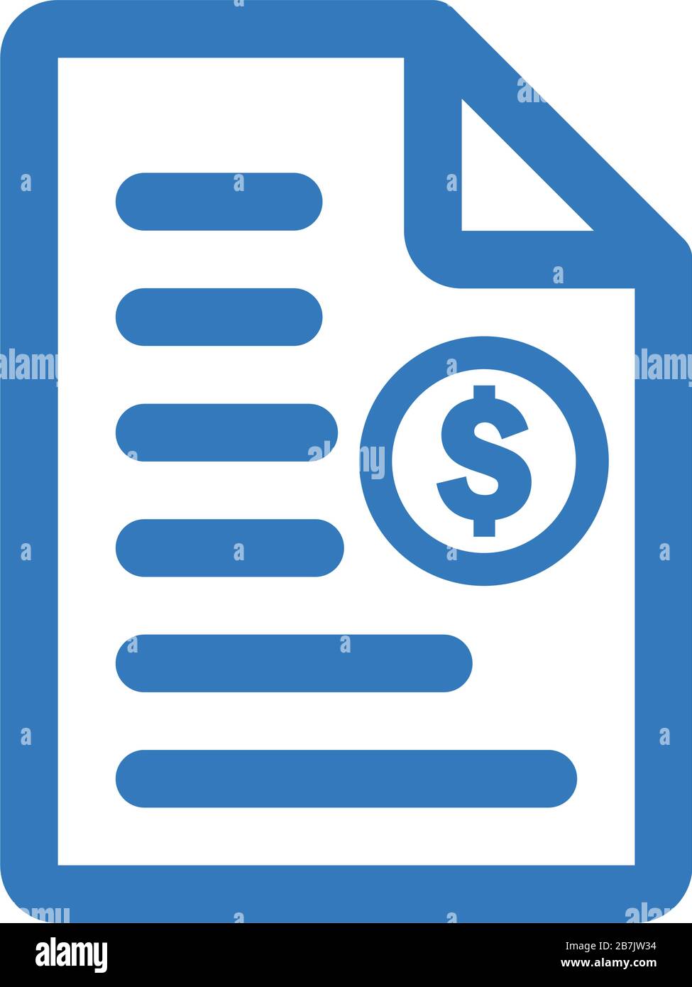 Bill, invoice, receipt icon- Well organized and fully editable Vector ...