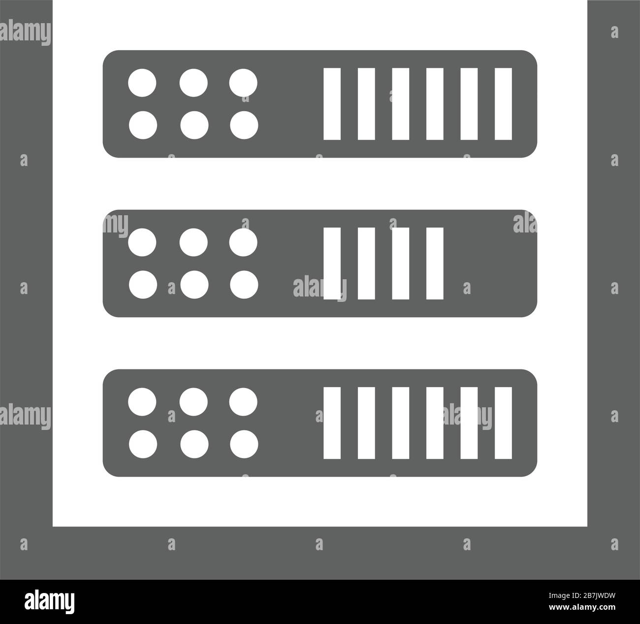 Pixel perfect Database, storage, server icon for commercial, print media, web or any type of design projects. Stock Vector