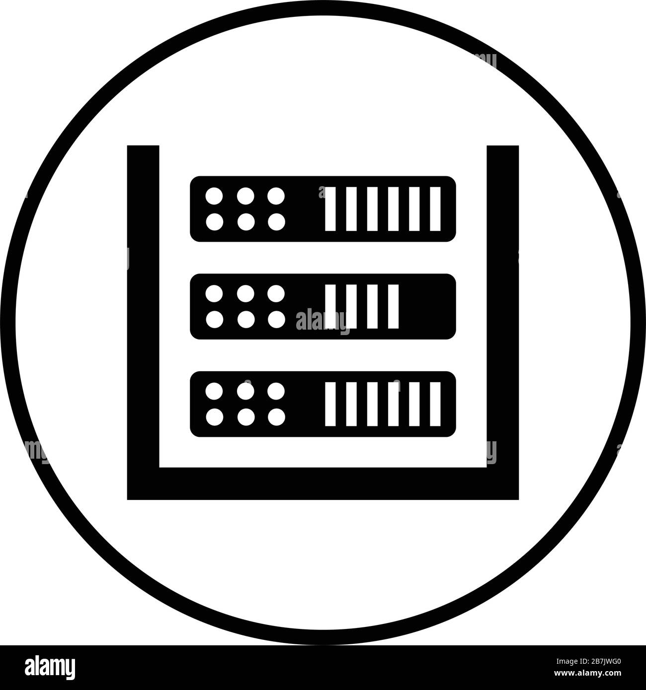 Pixel perfect Database, storage, server icon for commercial, print media, web or any type of design projects. Stock Vector