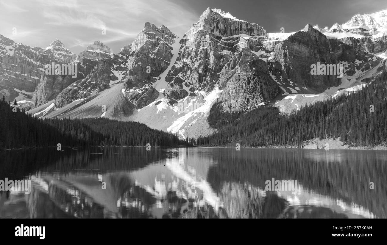 Mountains and lake landscape scene Stock Photo