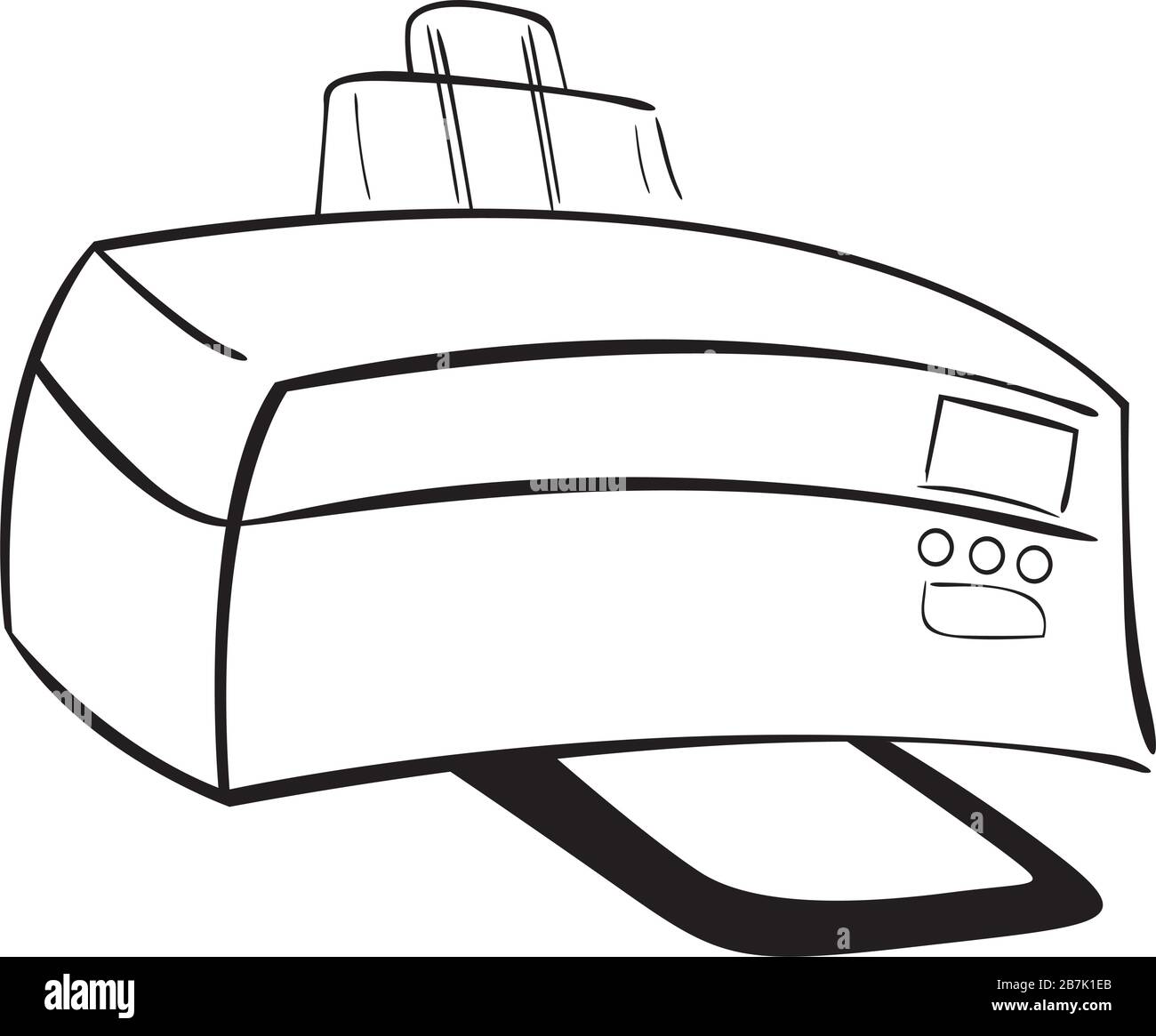 Printer drawing Stock Vector Images Alamy