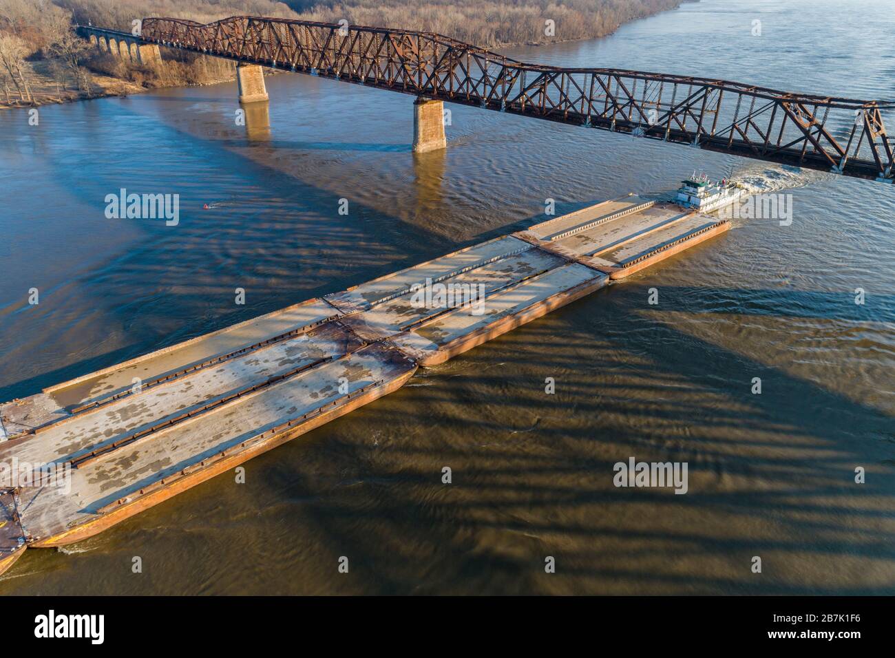 Mississippi River Bridge Aerial High Resolution Stock Photography and ...