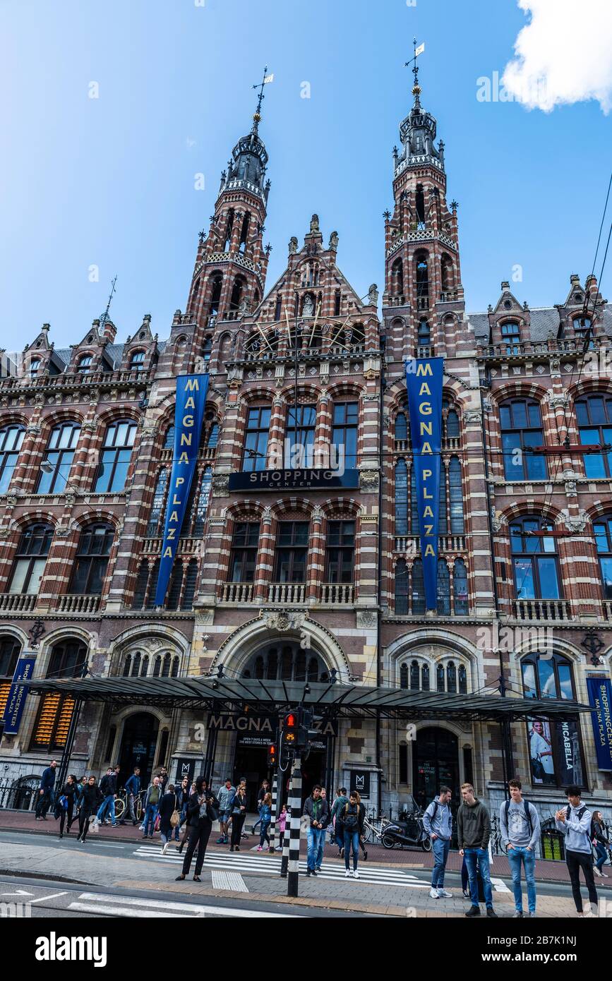 Amsterdam, Netherlands - September 7, 2018: Facade of a Magna plaza ...