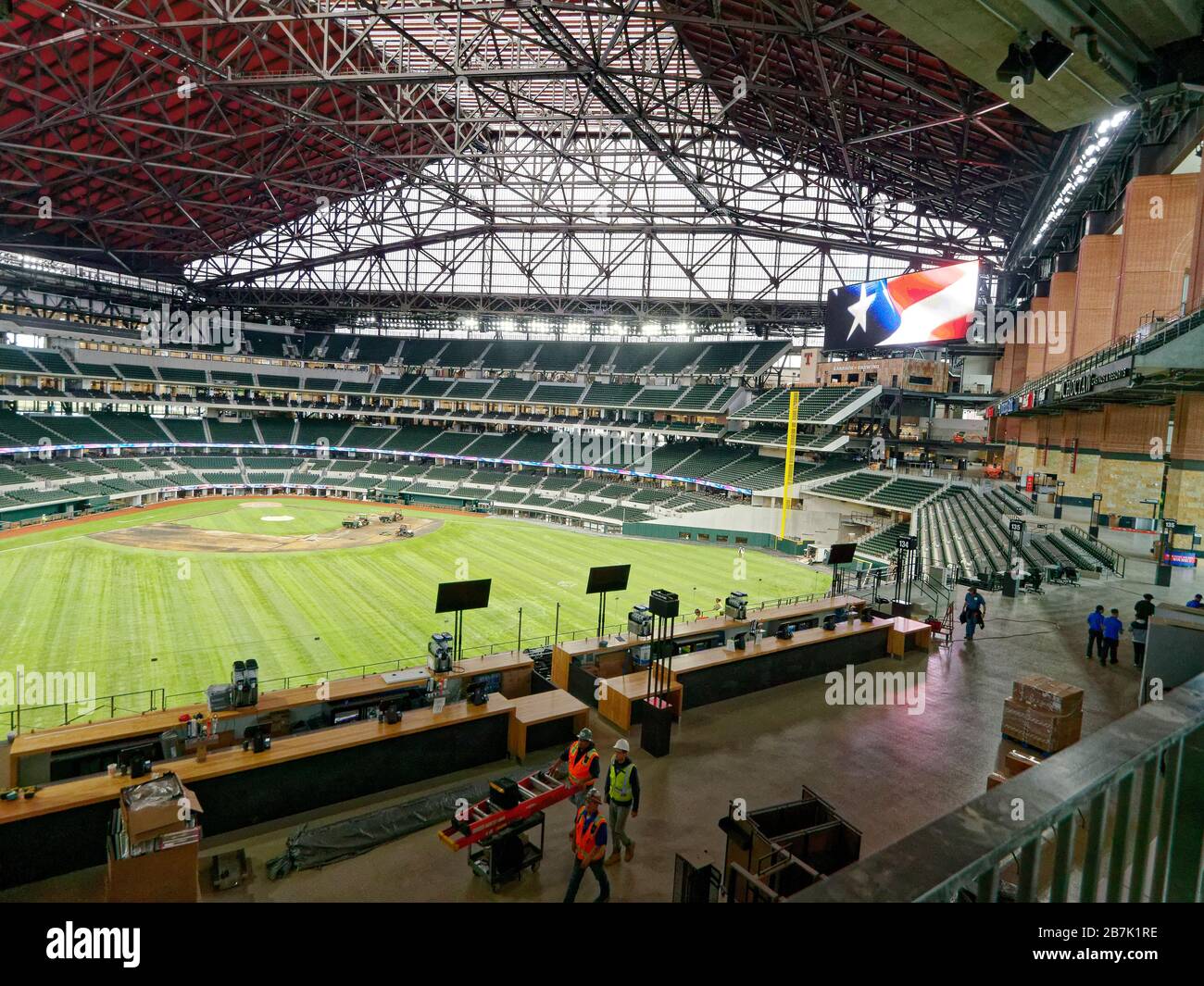 Inside the Texas Rangers Field House in Arlington Texas. Fully air