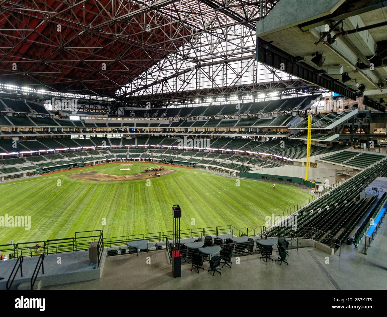 Opening of the Texas Rangers baseball season in their new covered Globe